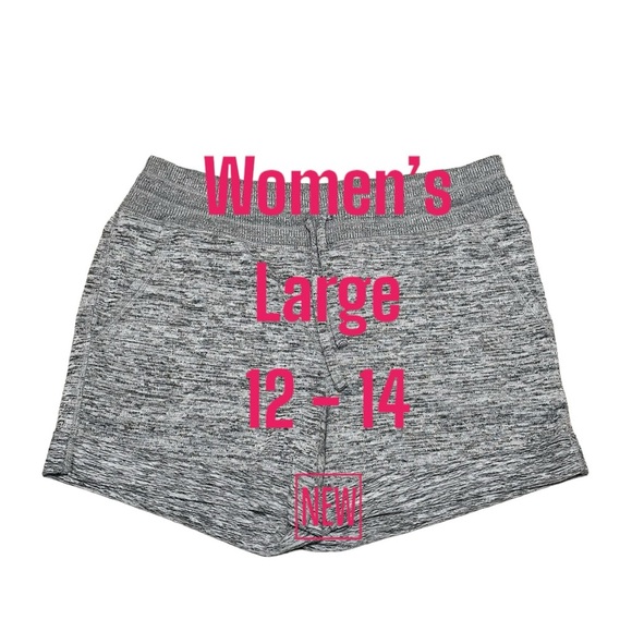 Women's 90 Degrees Large 12 - 14 Shorts Gray Elastic Waist Athletic Active NWOT - Picture 2 of 7